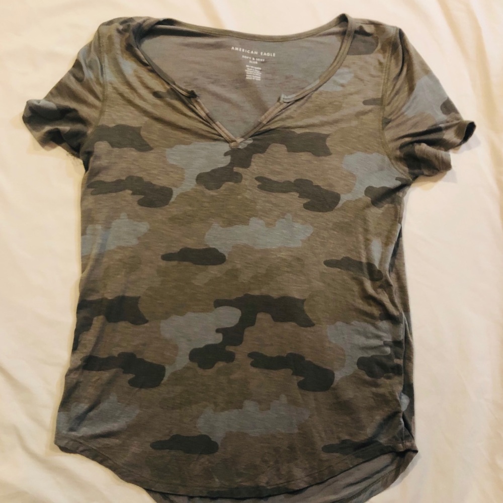 American Eagle Soft + Sexy Camo Tee